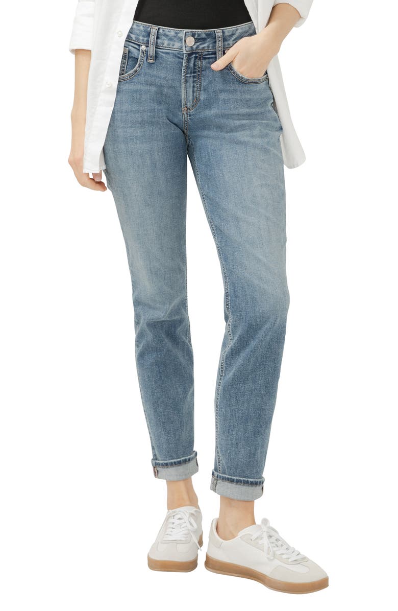 Silver Jeans Co. Mid Rise Boyfriend Jeans, Main, color, Hart