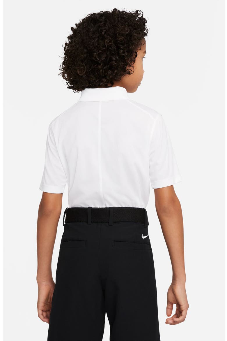Kids' Short Sleeve Solid Polo, Alternate, color, 100 WHITE/BLACK