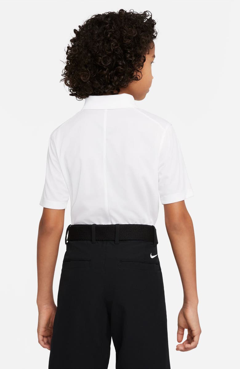 Nike Kids' Short Sleeve Solid Polo, Alternate, color, 100 White/Black