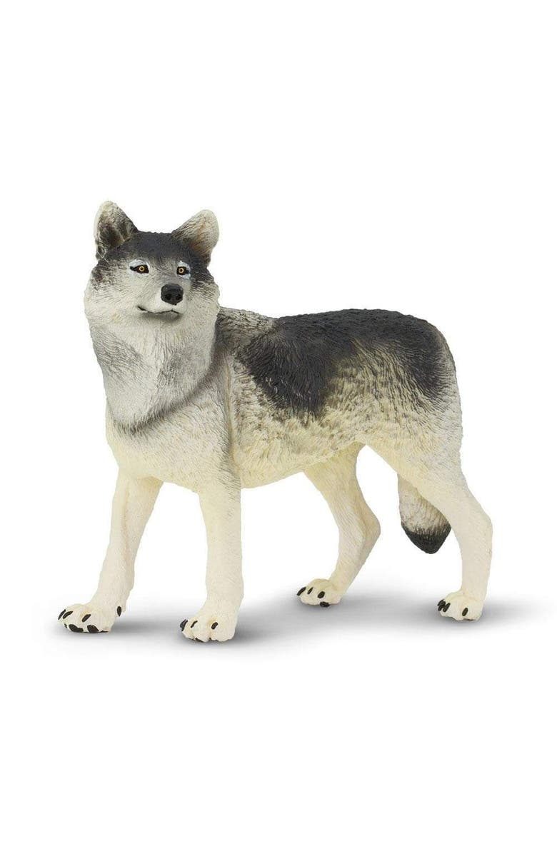 Safari Ltd. Gray Wolf Toy, Alternate, color, NO COLOR