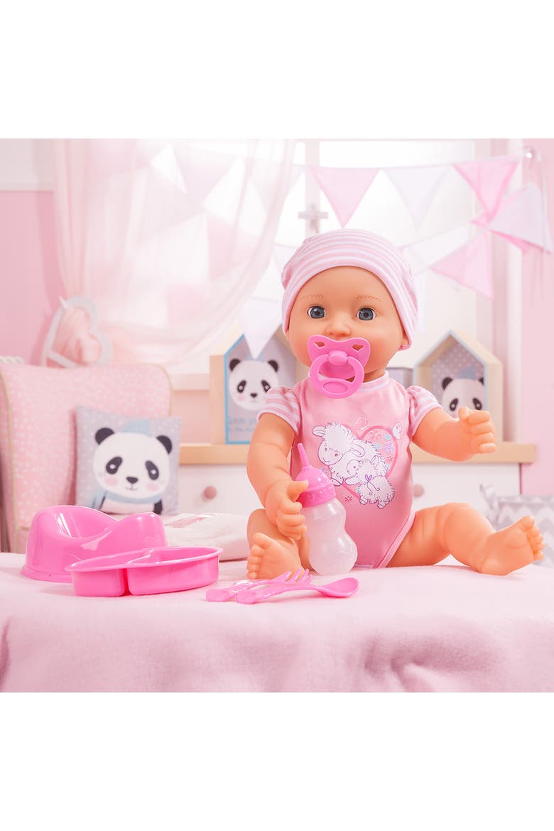Piccolina Newborn Baby Doll 16 Inch Pink Sheep, Alternate, color, Multicolored