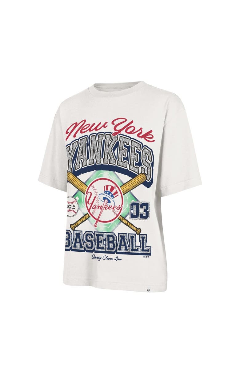 Stoney Clover Lane X '47 Women's '47 x Stoney Clover Lane Sand New York Yankees Crossover Base Foundation T-Shirt, Alternate, color, Sand