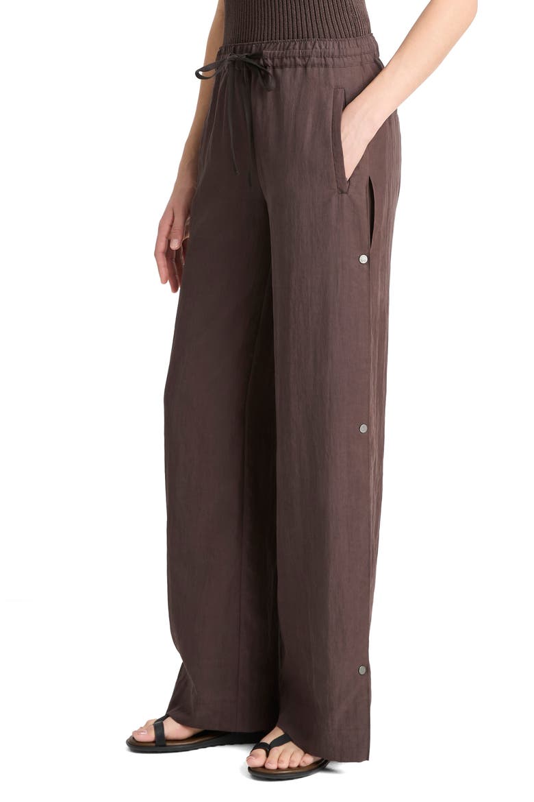 Side Snap Drawstring Pants, Alternate, color, DARK COFFEE