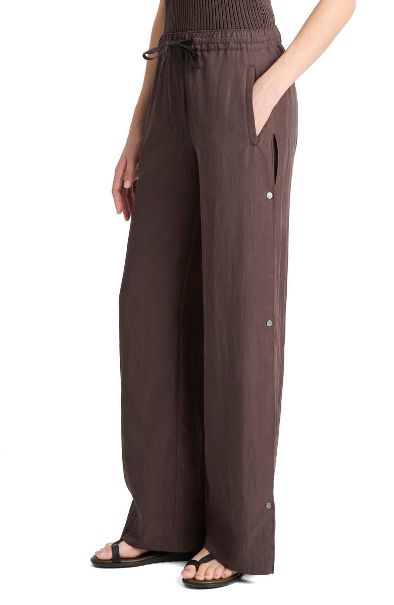 Vince Side Snap Drawstring Pants, Alternate, color, Dark Coffee