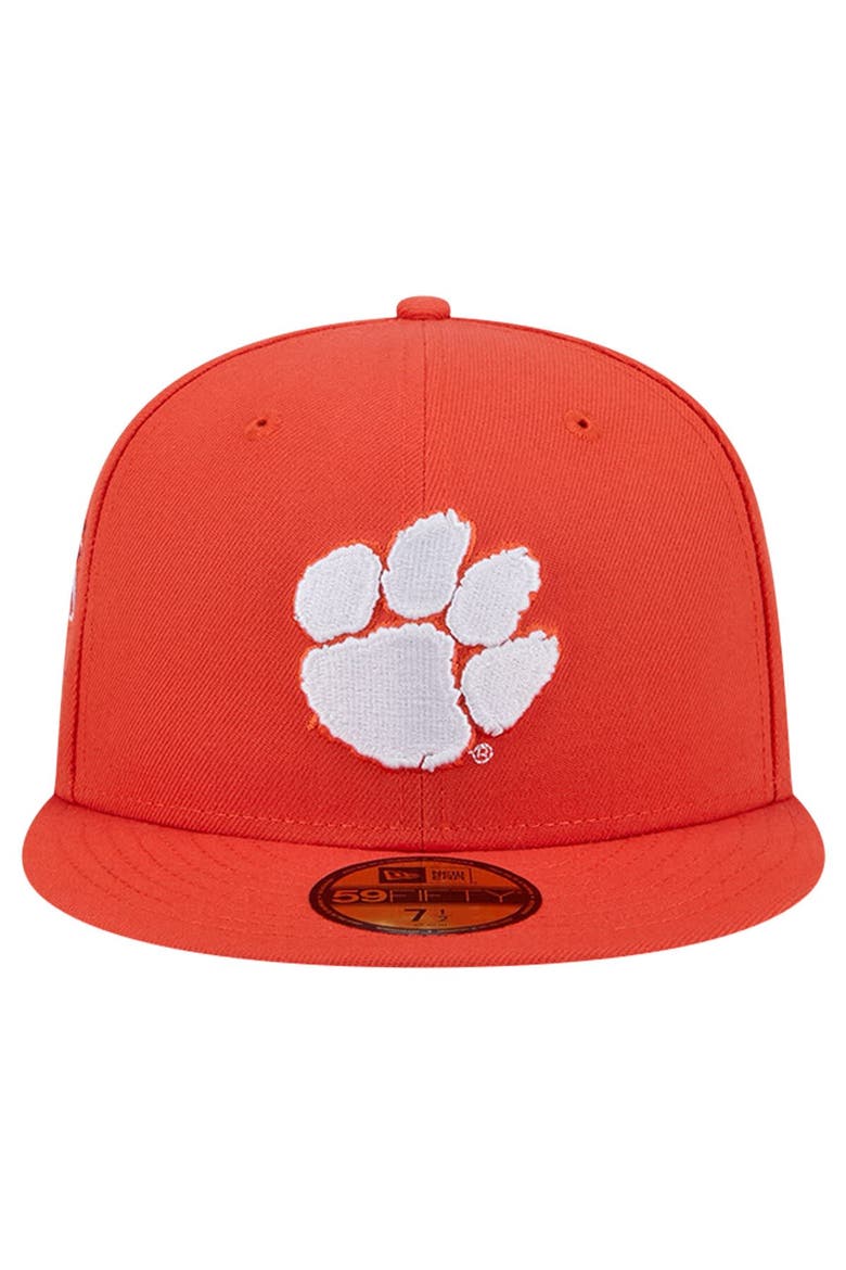 Men's New Era Orange  Clemson Tigers Throwback 59FIFTY Fitted Hat, Alternate, color, Orange
