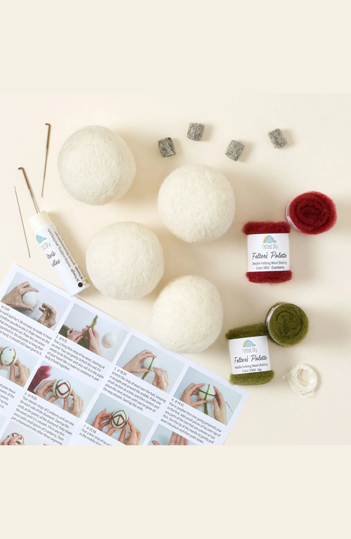 Uncommon Goods Festive Ornaments Beginner Needle Felting Kit