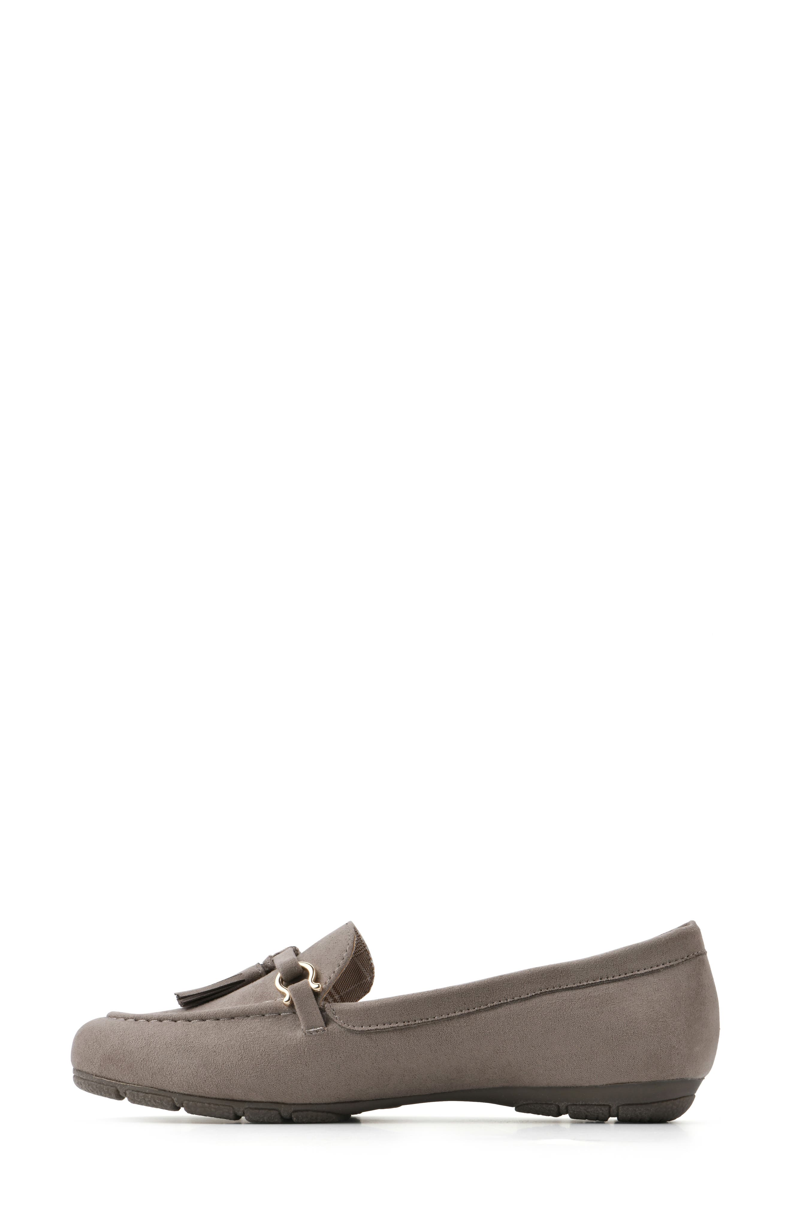 Gush Tassel Loafer - Wide Width Available, Alternate, color, TAUPE/ SUEDETTE