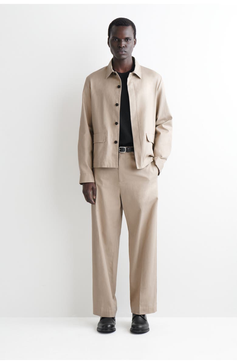 COS Cotton-Linen Relaxed-Fit Straight-Leg Pants, Main, color, 
