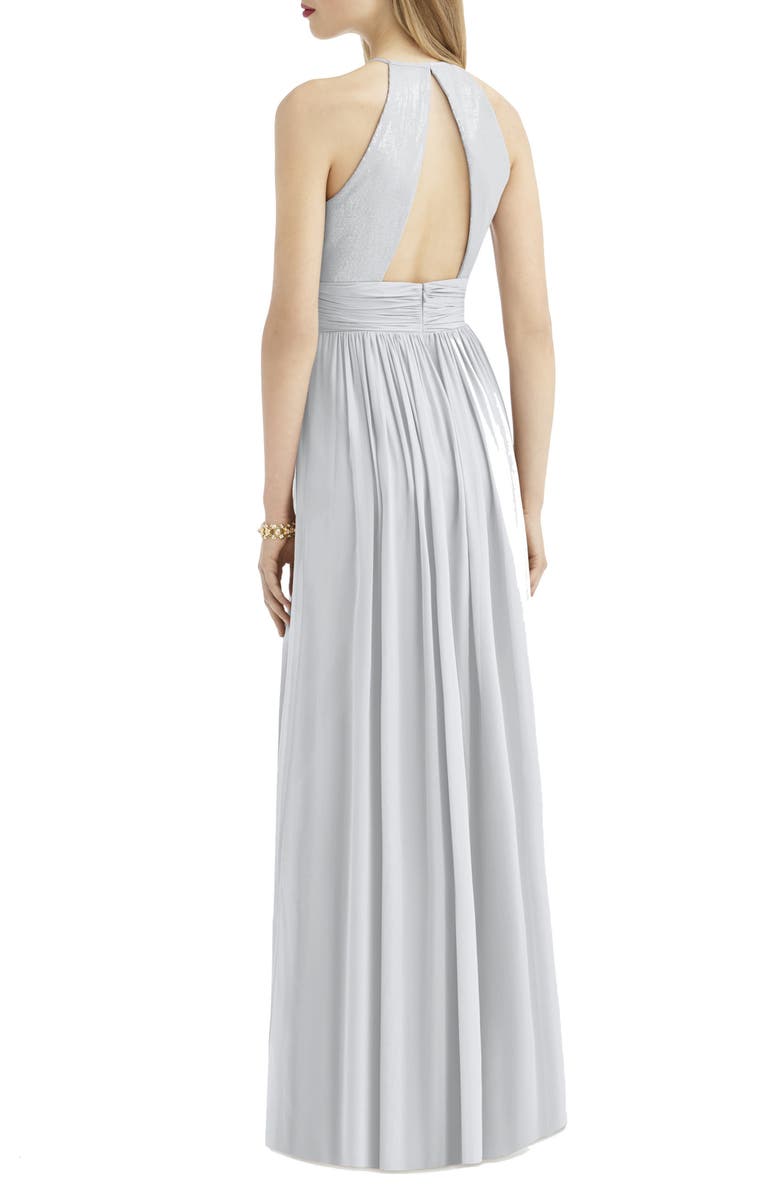 After Six Sequin Open Back Chiffon A-Line Gown, Alternate, color, 