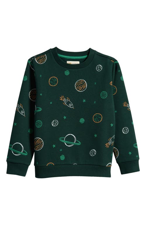 Tucker + Tate Kids' Print Crewneck Sweatshirt in Green Park Space Adventure 