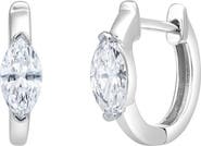 LuvMyJewelry Marquise Muse 14K Gold Lab Grown Diamond Huggies - 0.75 ct