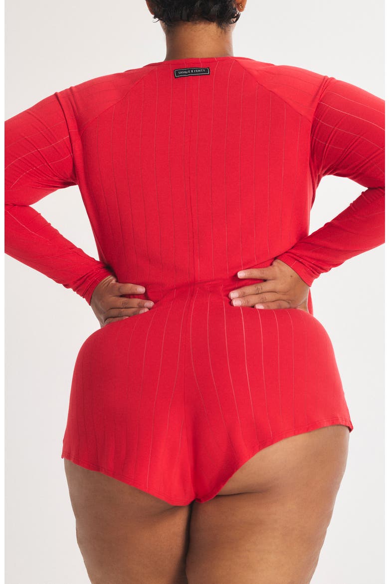 Sleek Stitch Snap Pajama Romper, Alternate, color, TIMELESS RED