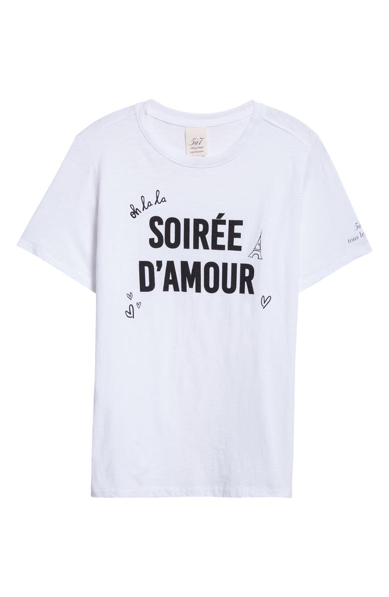Cinq à Sept Soirée D'Amour T-Shirt, Alternate, color, 