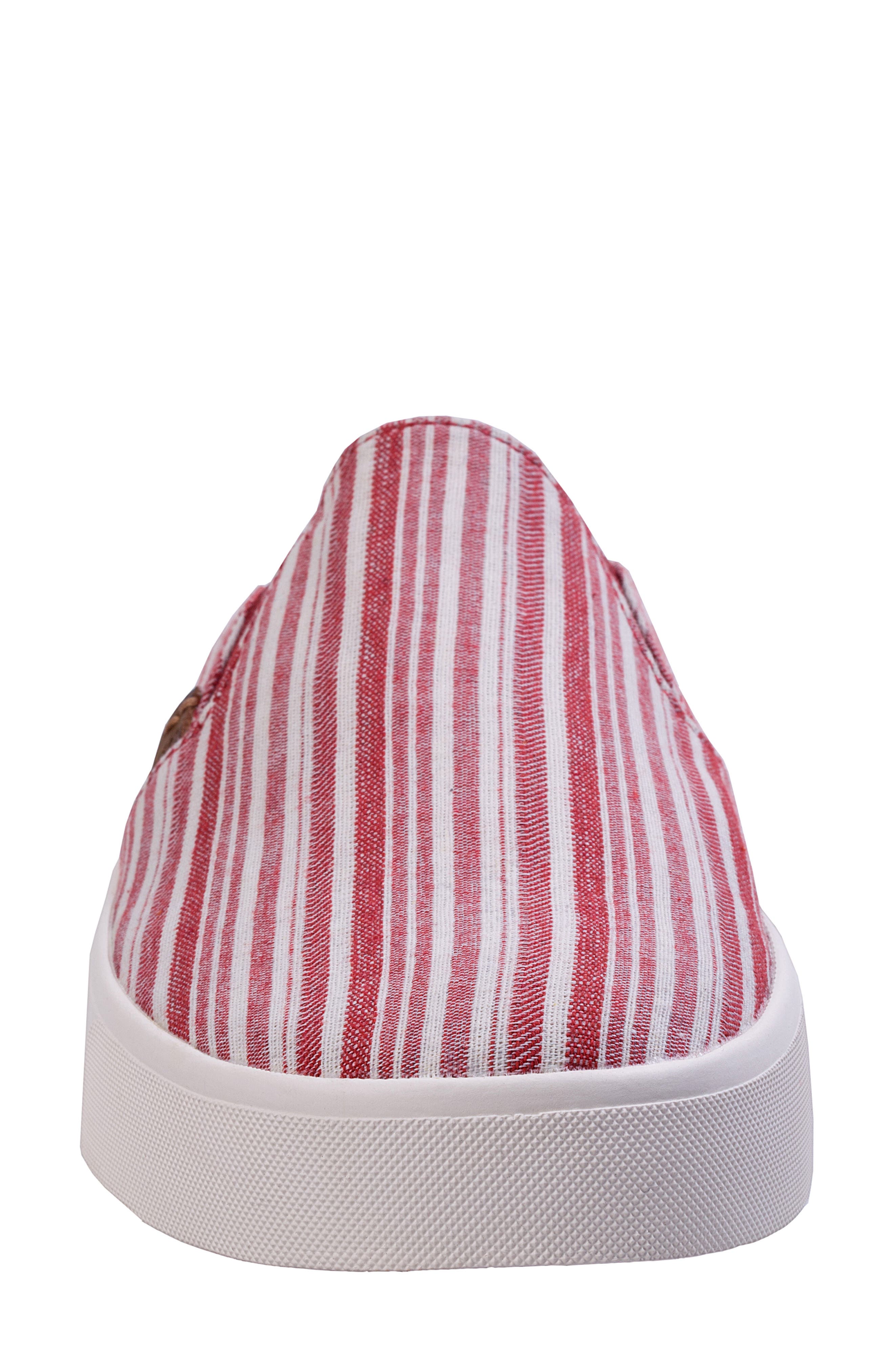 Orthotic Canvas Mule, Alternate, color, RED STRIPE