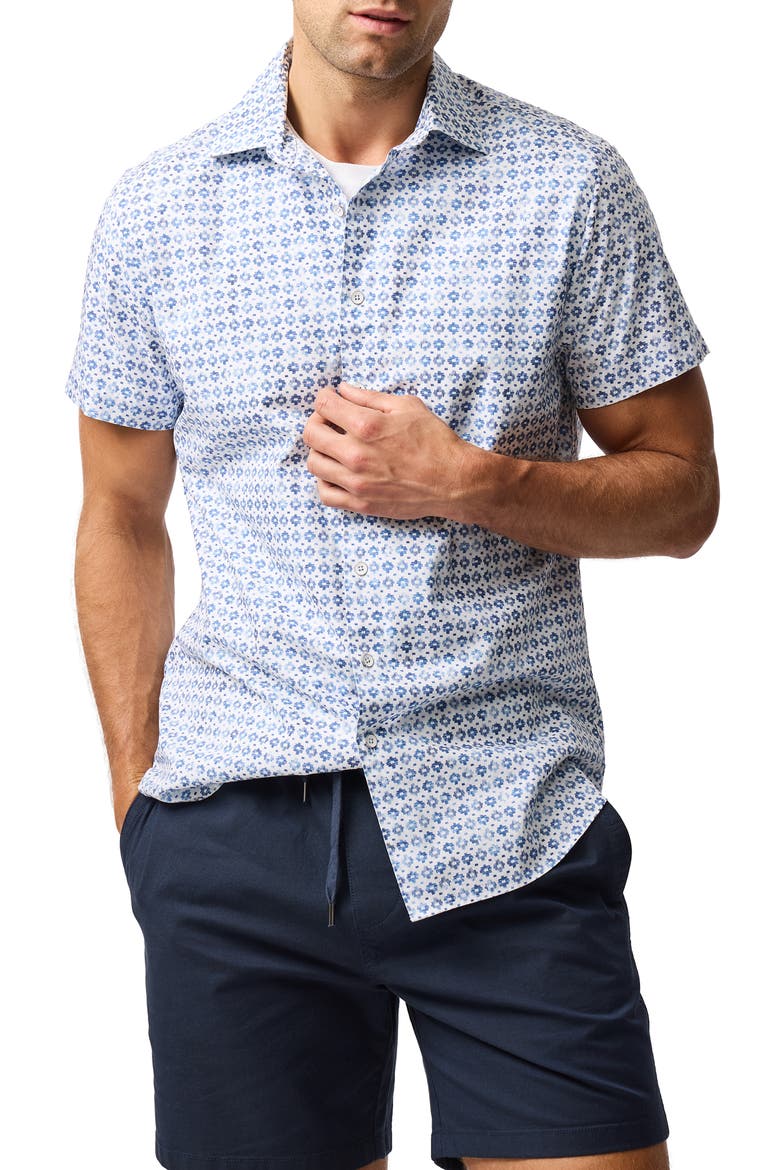 Lomond Short Sleeve Button-Up Shirt, Main, color, SNOW