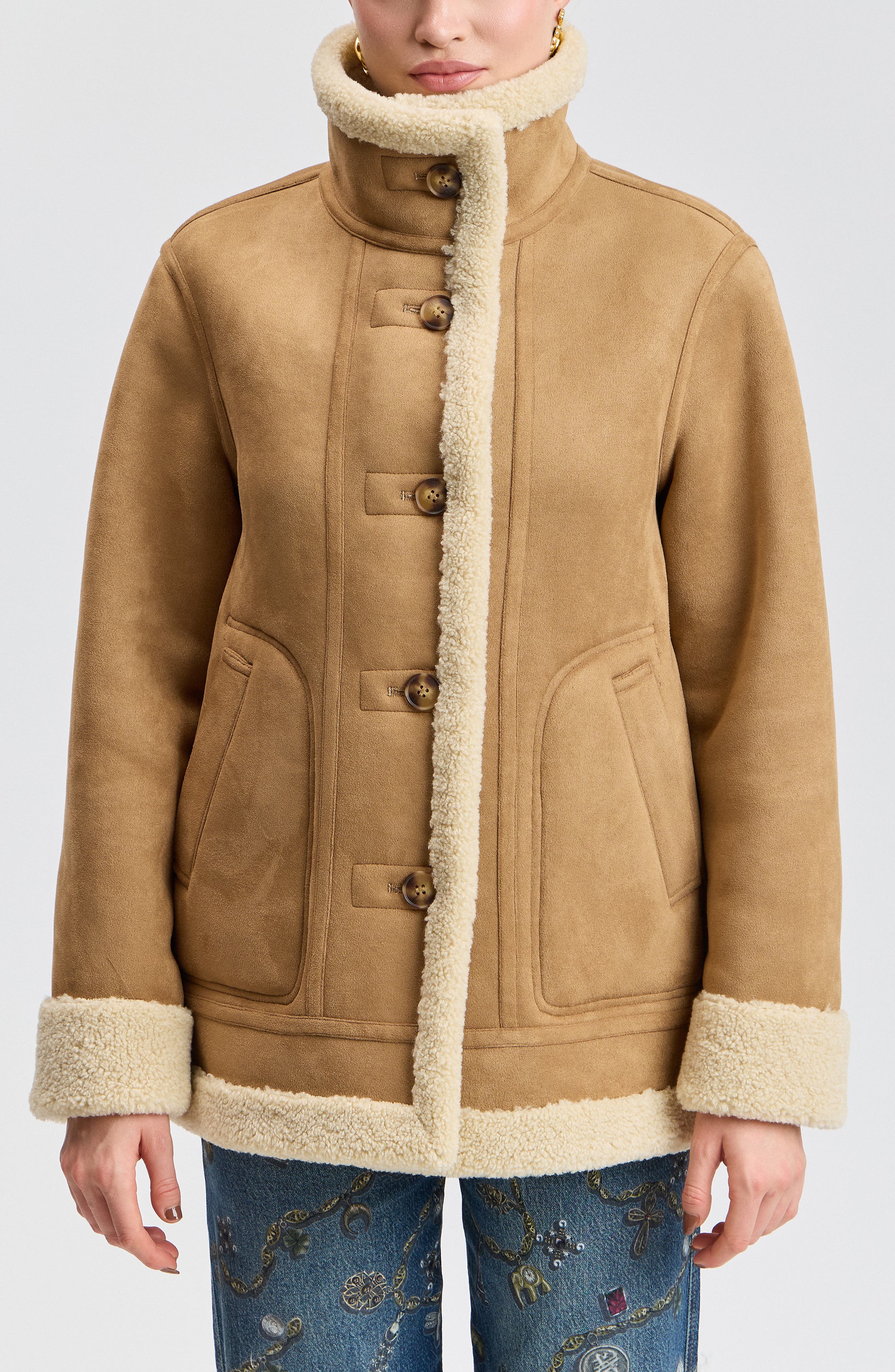 Reversible Faux Shearling Coat