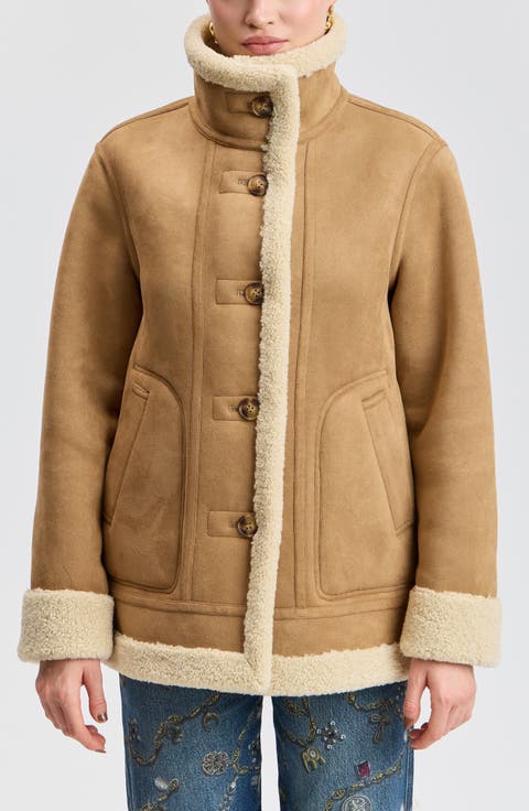 Reversible Faux Shearling Coat