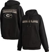 FISLL Men's FISLL  Black Grambling Tigers Puff Print Sliced Pullover Hoodie