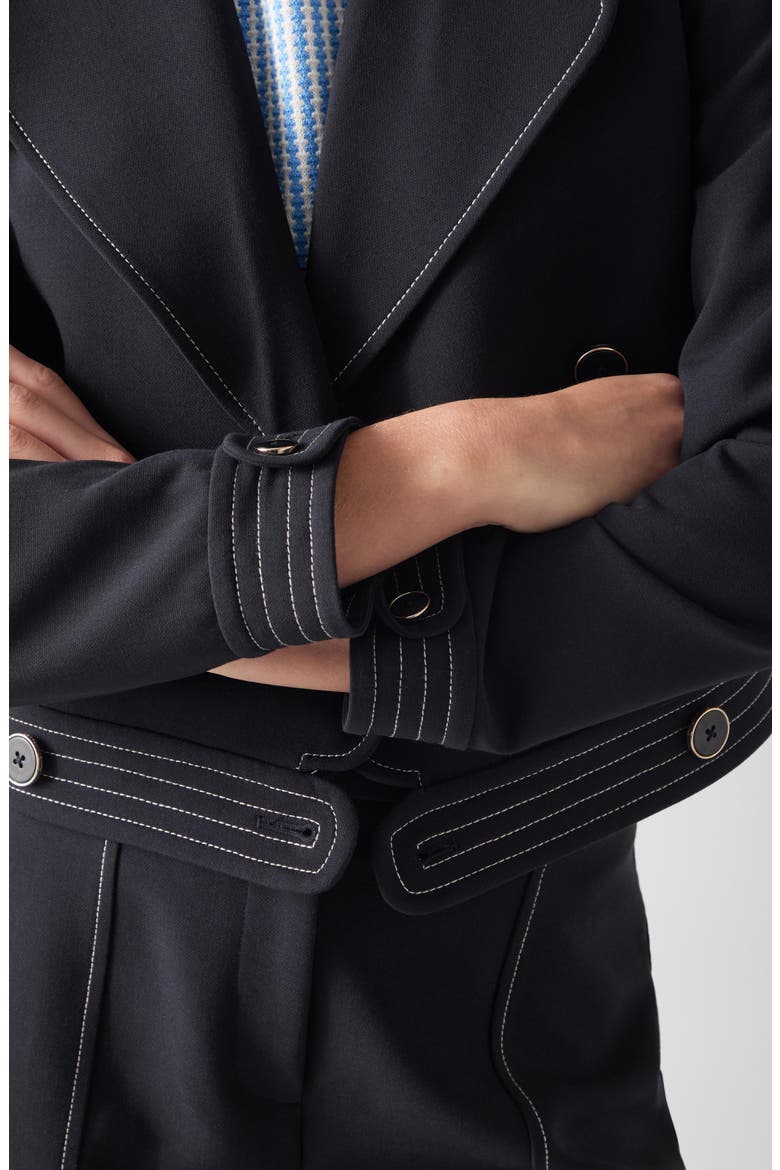 Eugine Crop Jacket, Alternate, color, NAVY