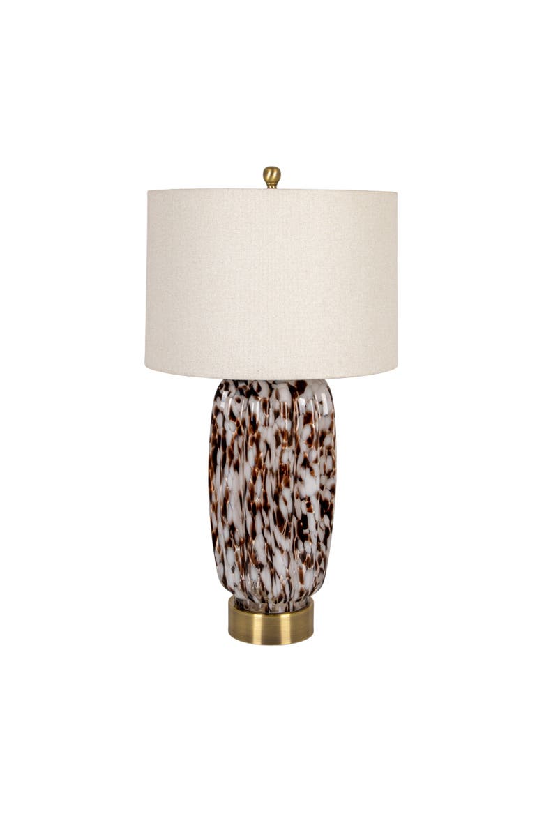 Art Table Lamp with Base, Main, color, Brown