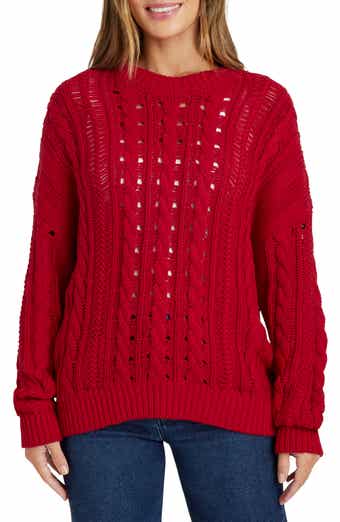 Martyne Cotton Cable Crewneck Sweater