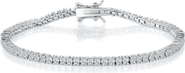 Spero London Sterling Silver 2mm Fine Tennis Bracelet