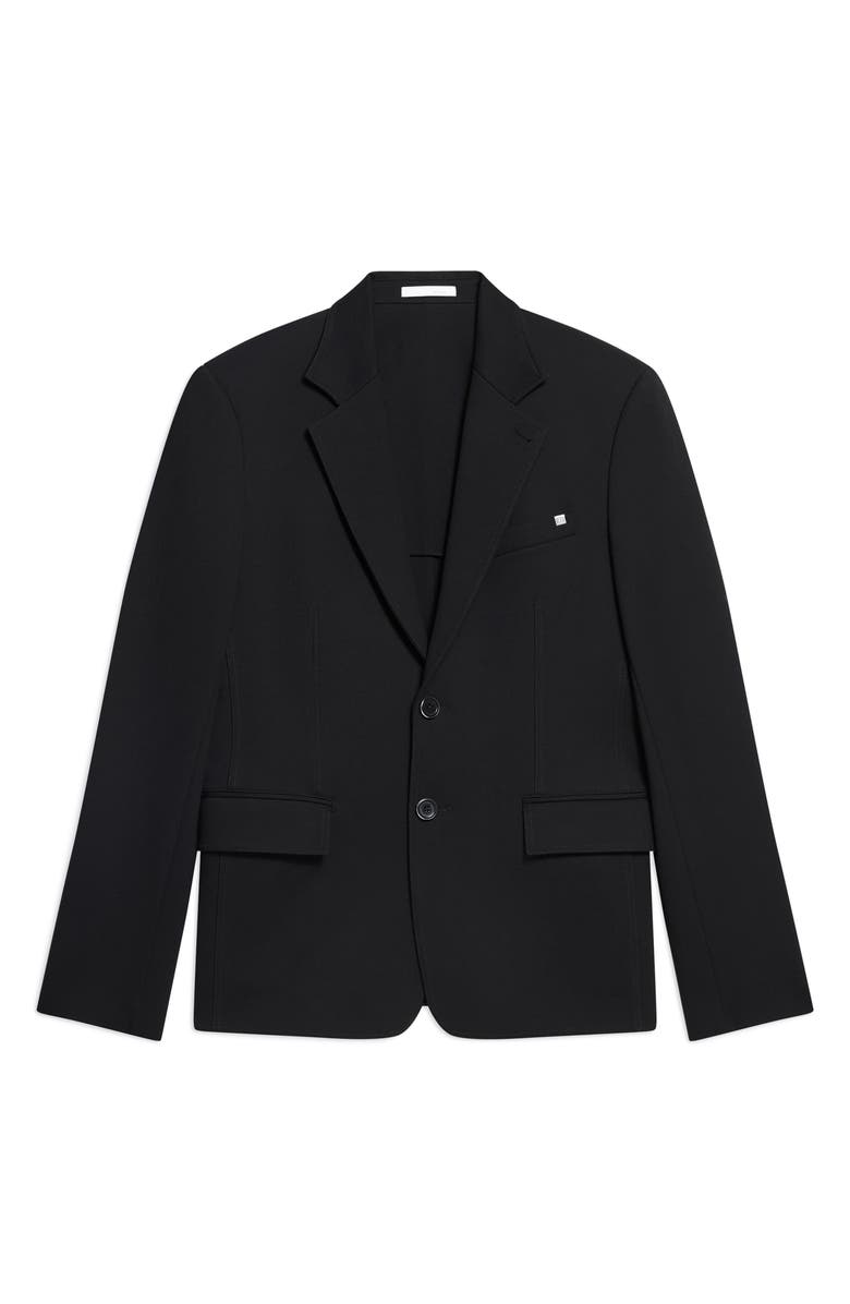 Helmut Lang Zip Classic Ponte Knit Blazer, Alternate, color, Black