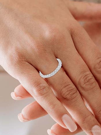 1 1/2 cttw Diamond Eternity Ring U Prong 14k Gold Wedding Band