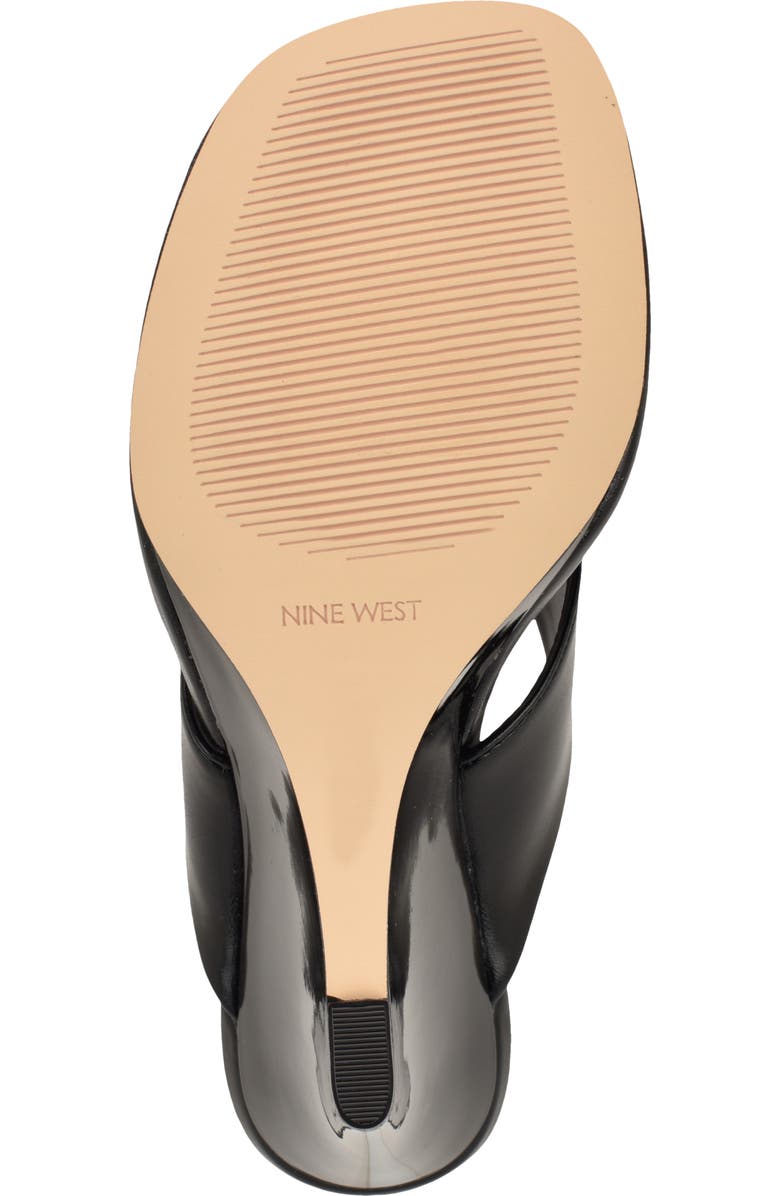 Nine West Presa Wedge Flip Flop, Alternate, color, Black/ Black