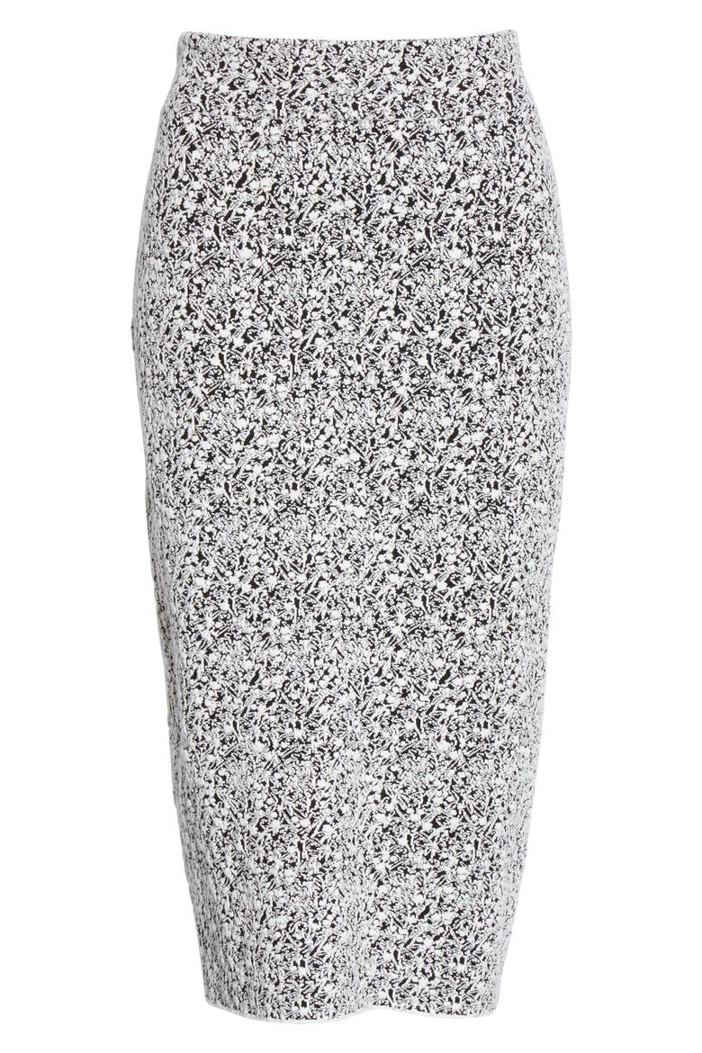 Fucille Knit Midi Pencil Skirt, Alternate, color, BLACK FANTASY
