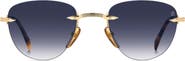 David Beckham Eyewear 51mm Rimless Square Sunglasses