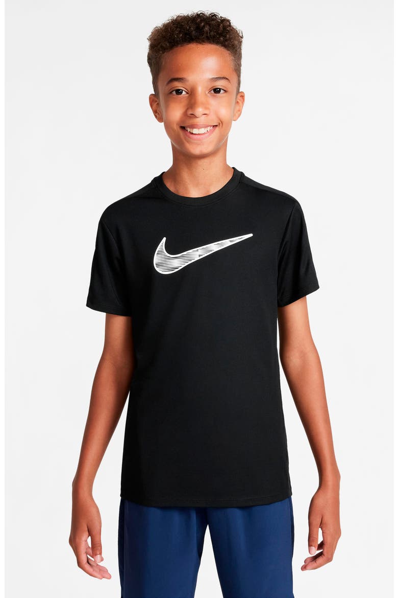 Kids' Dri-FIT Trophy23 Graphic T-Shirt, Main, color, BLACK/ BLACK/ WHITE