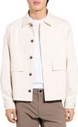 Theory Moonsoft Cotton Twill Button-Up Shirt Jacket