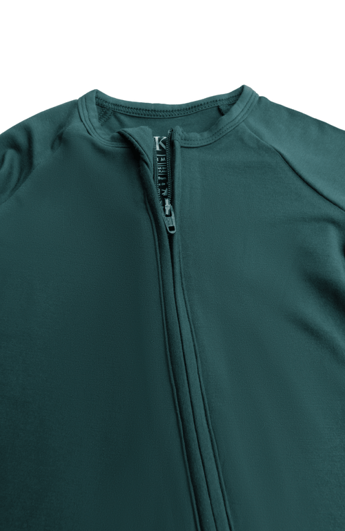 Kindred Bravely Zip Up Baby Pajamas In Green
