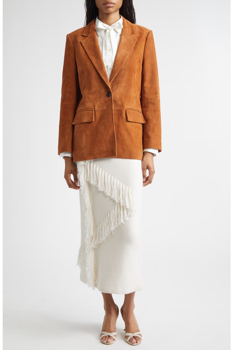 Hestia Fringe Wool Blend Sweater Skirt, Alternate, color, SNOW WHITE