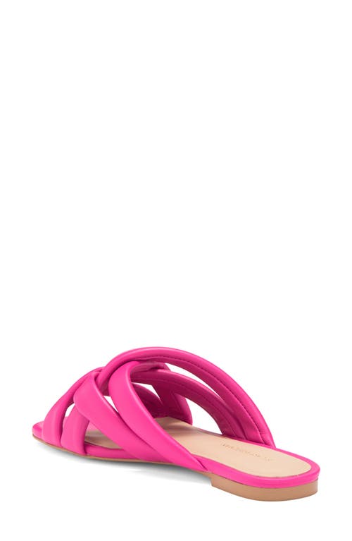 Stuart Weitzman Crossover Slide Sandal In Flamingo