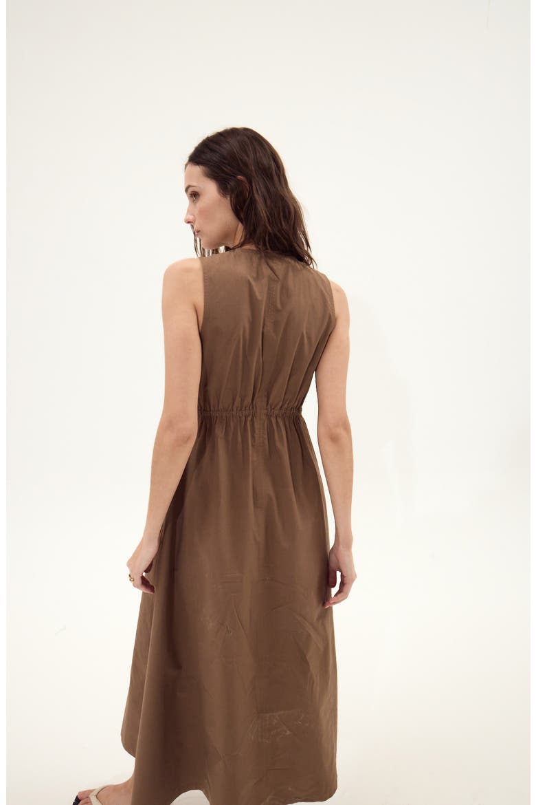 Rubbens Front Zip Sleeveless Maxi Dress, Alternate, color, CHOCOLATE
