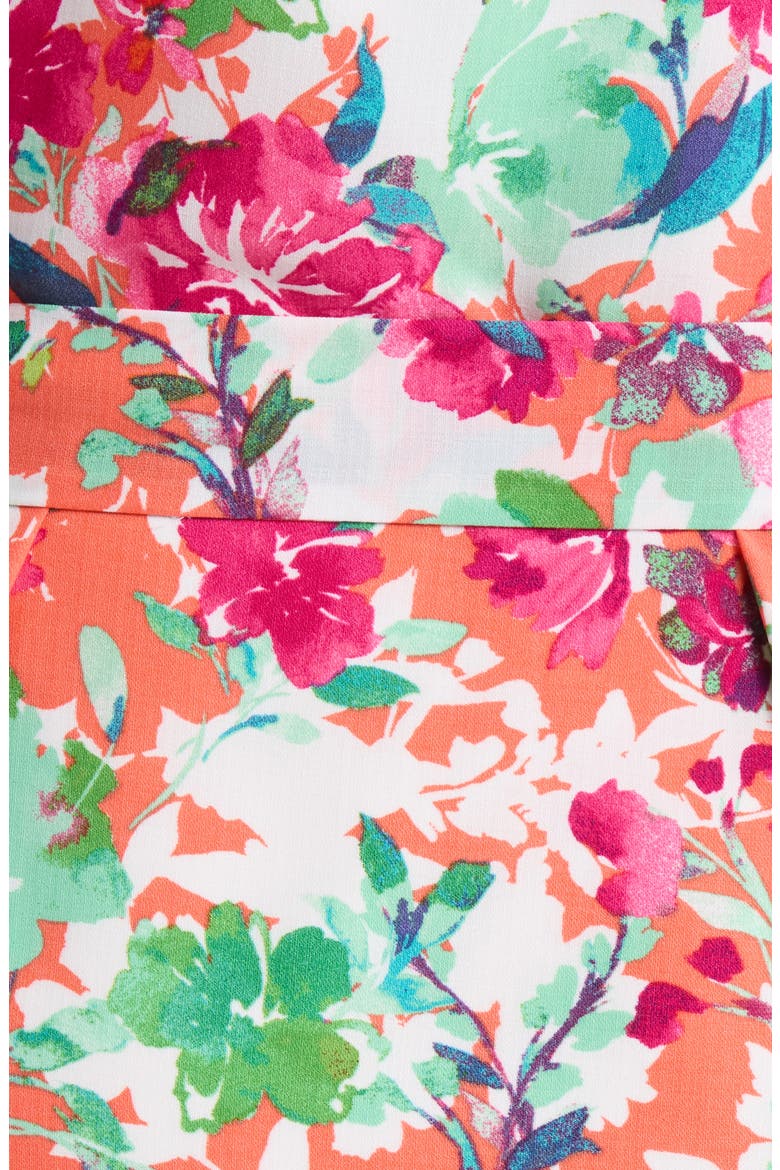 Floral Print Shirtdress, Alternate, color, CORAL FLORAL