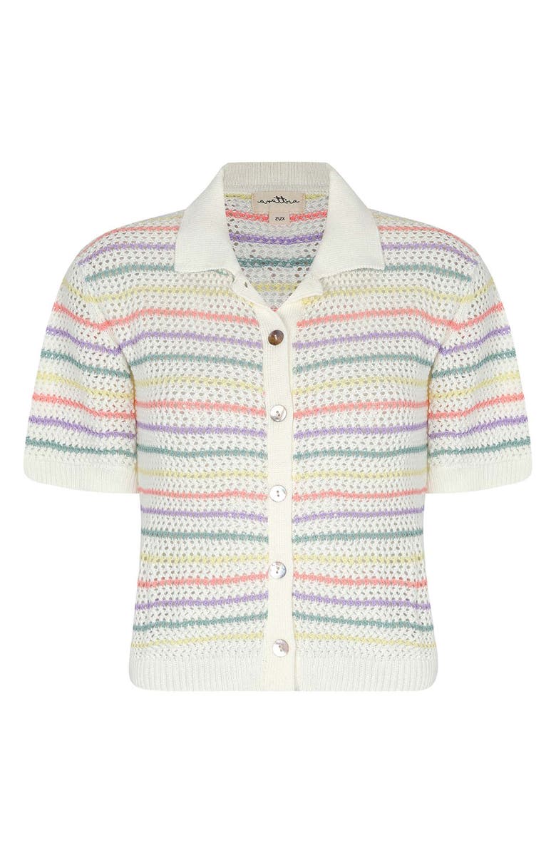 Capittana Maya Stripe Cover-Up Cardigan, Alternate, color, Multicolor