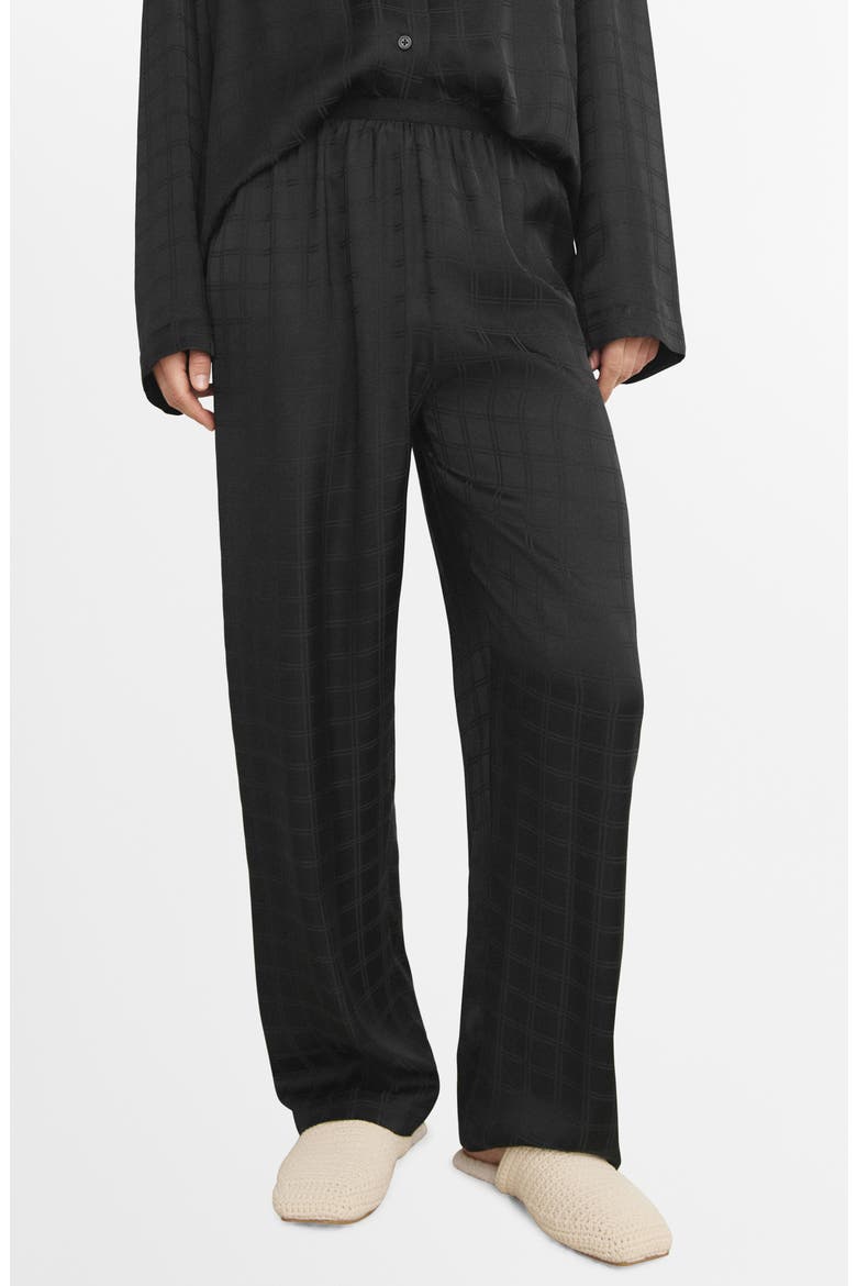 Check Pajama Pants, Main, color, BLACK
