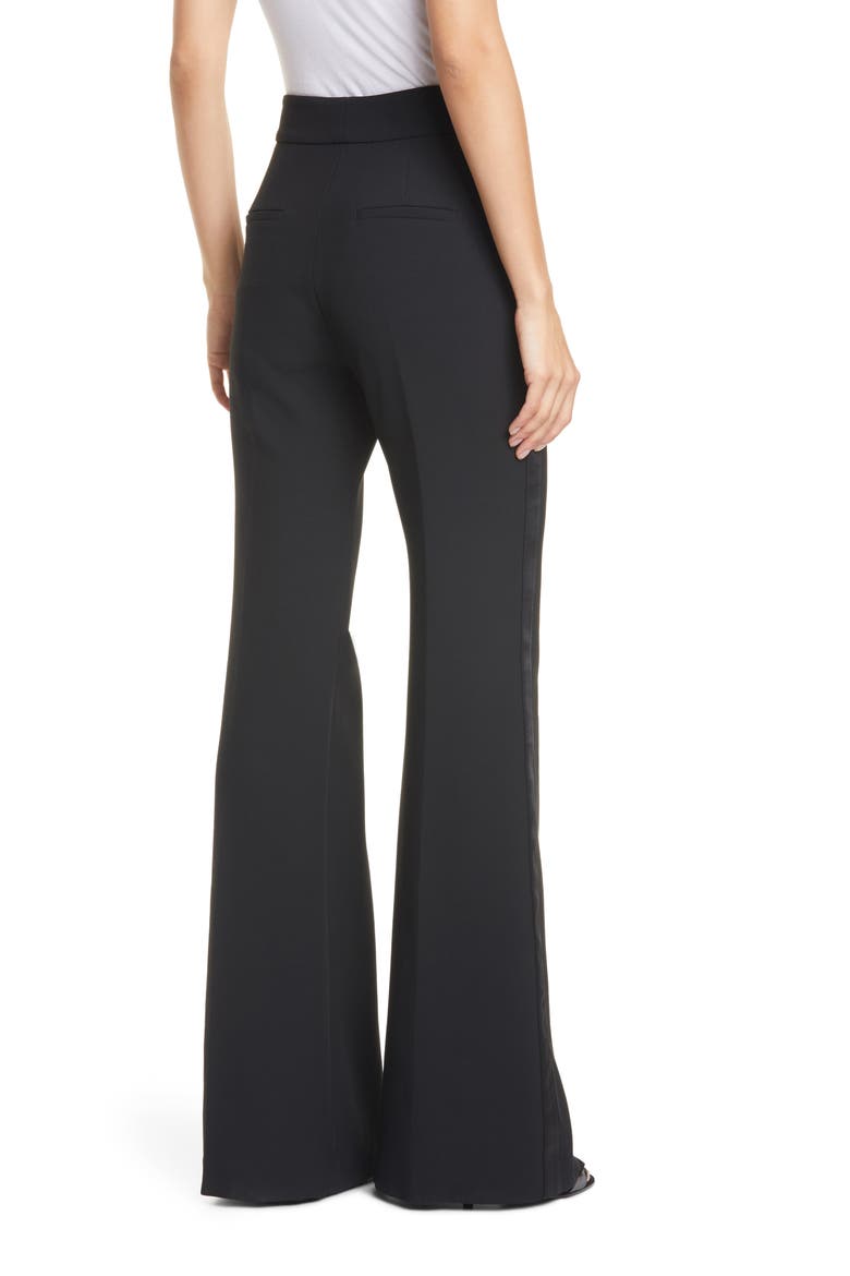 Lebone Tuxedo Stripe Wide Leg Pants, Alternate, color, BLACK