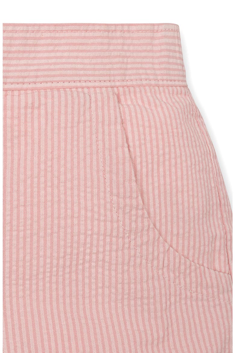 Kids' Organic Seersucker Pull-On Short, Alternate, color, Tonal Rose Seersucker