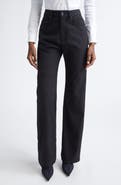Balenciaga Straight Fit Stretch Wool Twill Tailored Pants