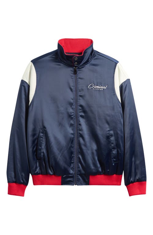 Criminal Damage Engineered Coach's Jacket In Blue