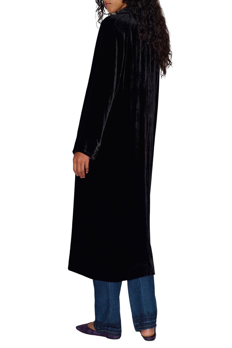 Valentine Velvet Coat, Alternate, color, BLACK