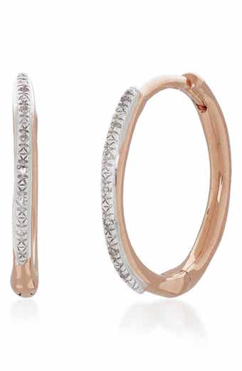 Monica Vinader Riva Wave Diamond Hoop Earrings