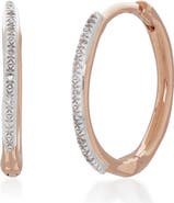 Monica Vinader Riva Wave Diamond Hoop Earrings