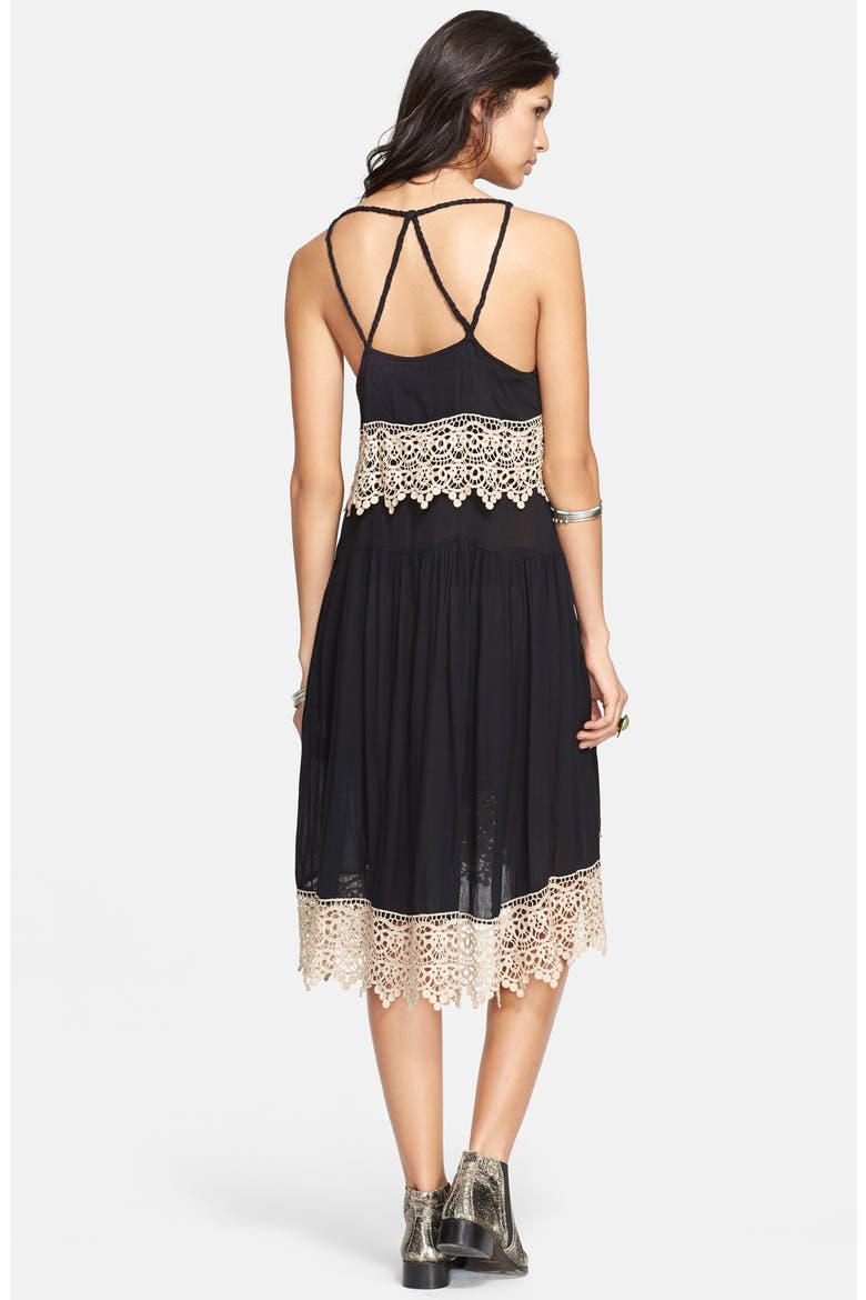 'Star' Slipdress, Alternate, color, BLACK