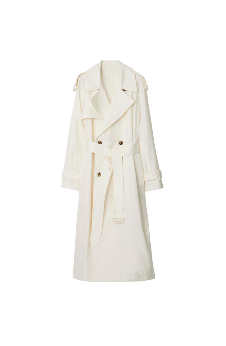 Burberry Long Silk Trench Coat, Alternate, color, 