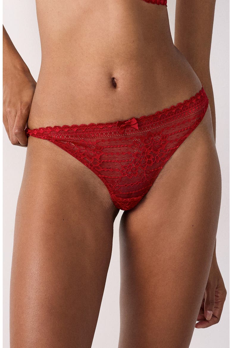 Panama Lace Thong, Main, color, CARDINAL